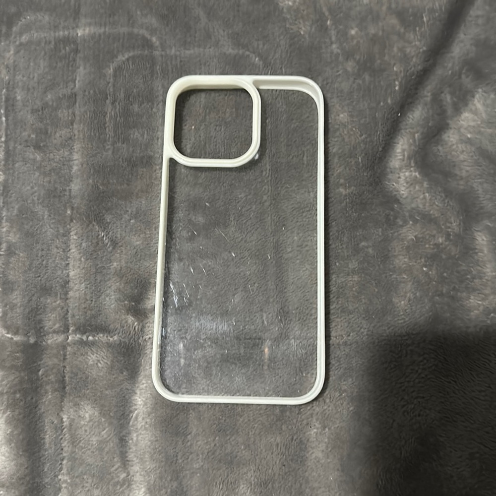 clear phone case with white outline